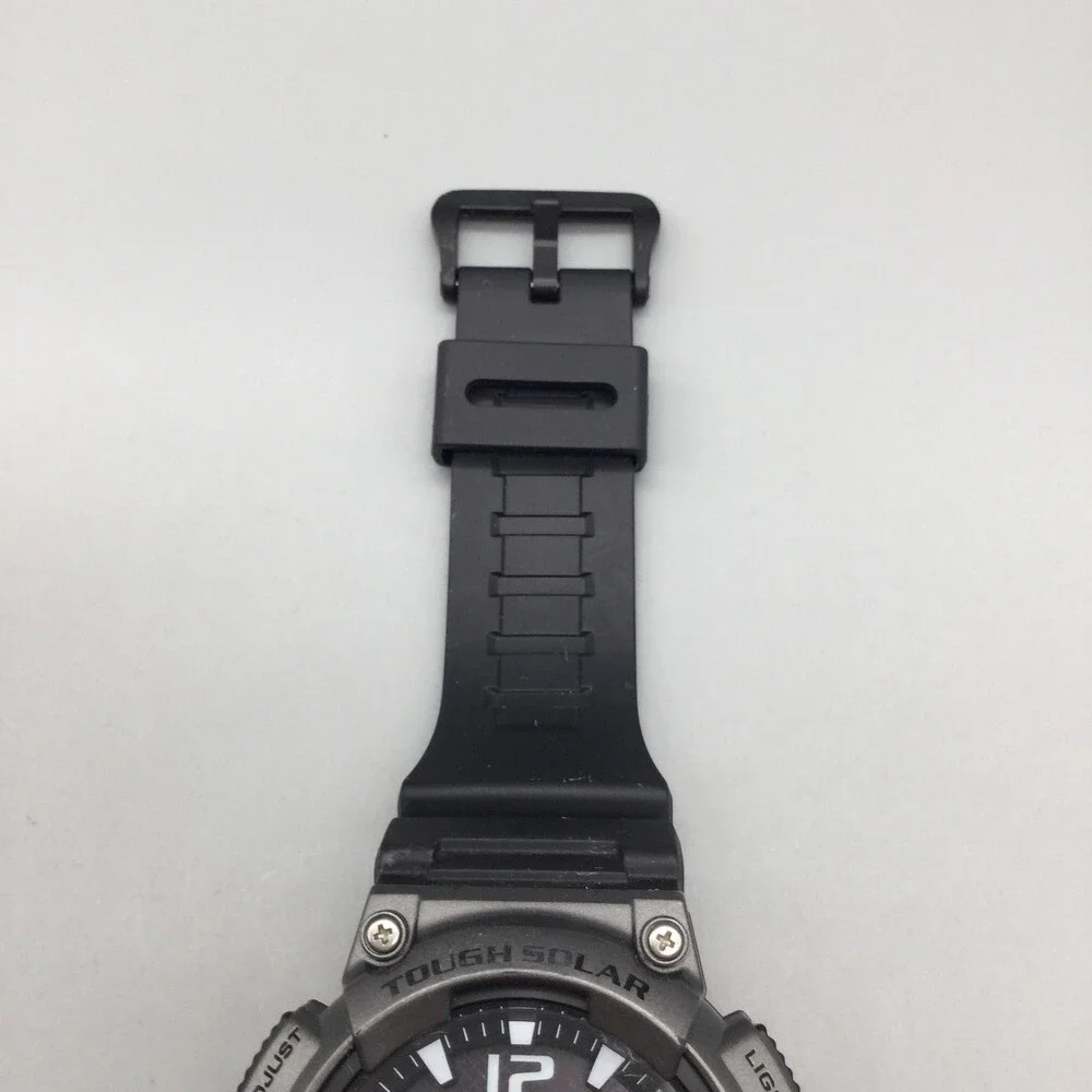Casio 5208 AQ-S810W Mens Watch 45mm Black Dial Tough Solar 5 Alarms